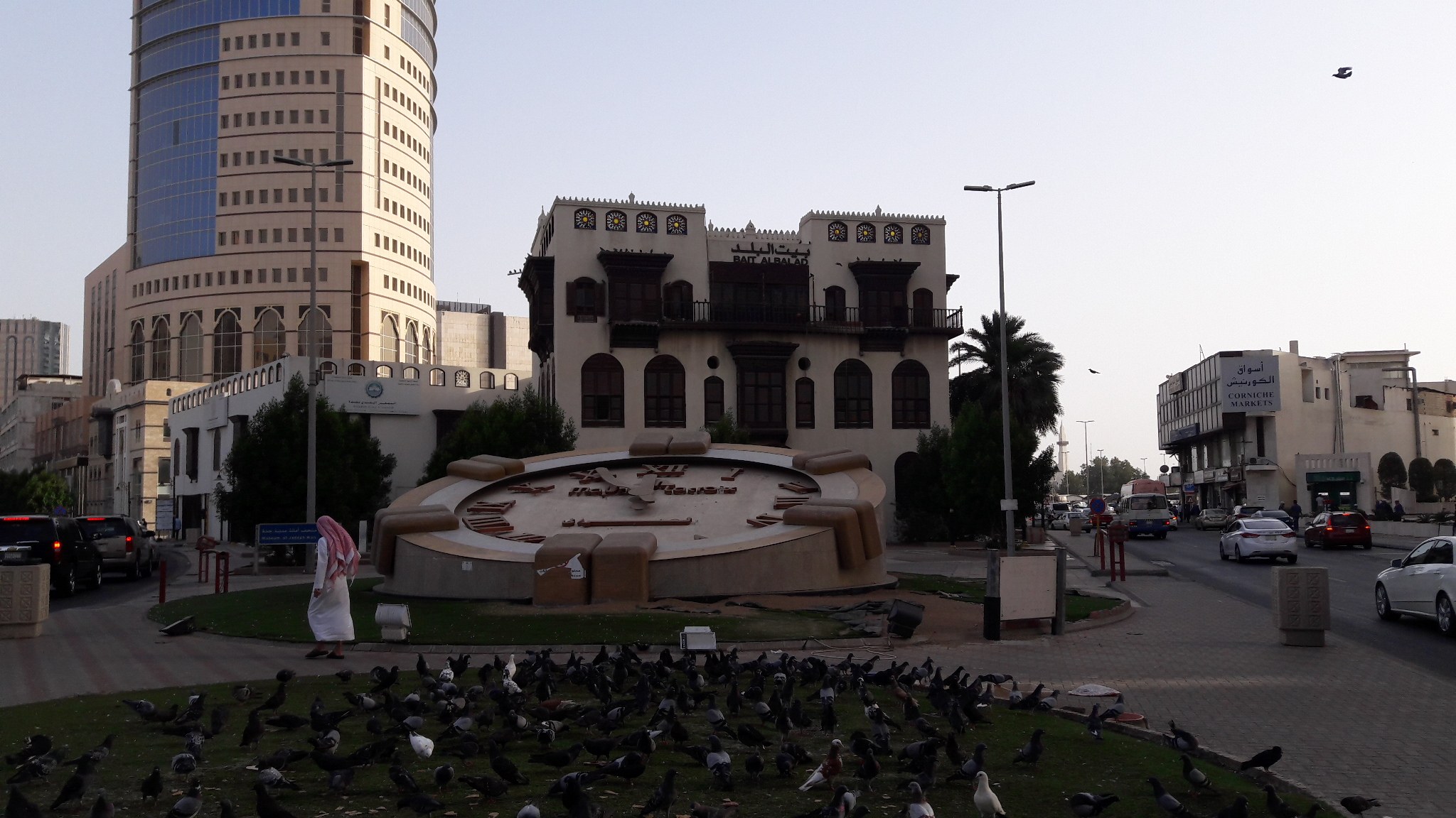 Coral-stone facade of Bait Al Balad in historic Jeddah