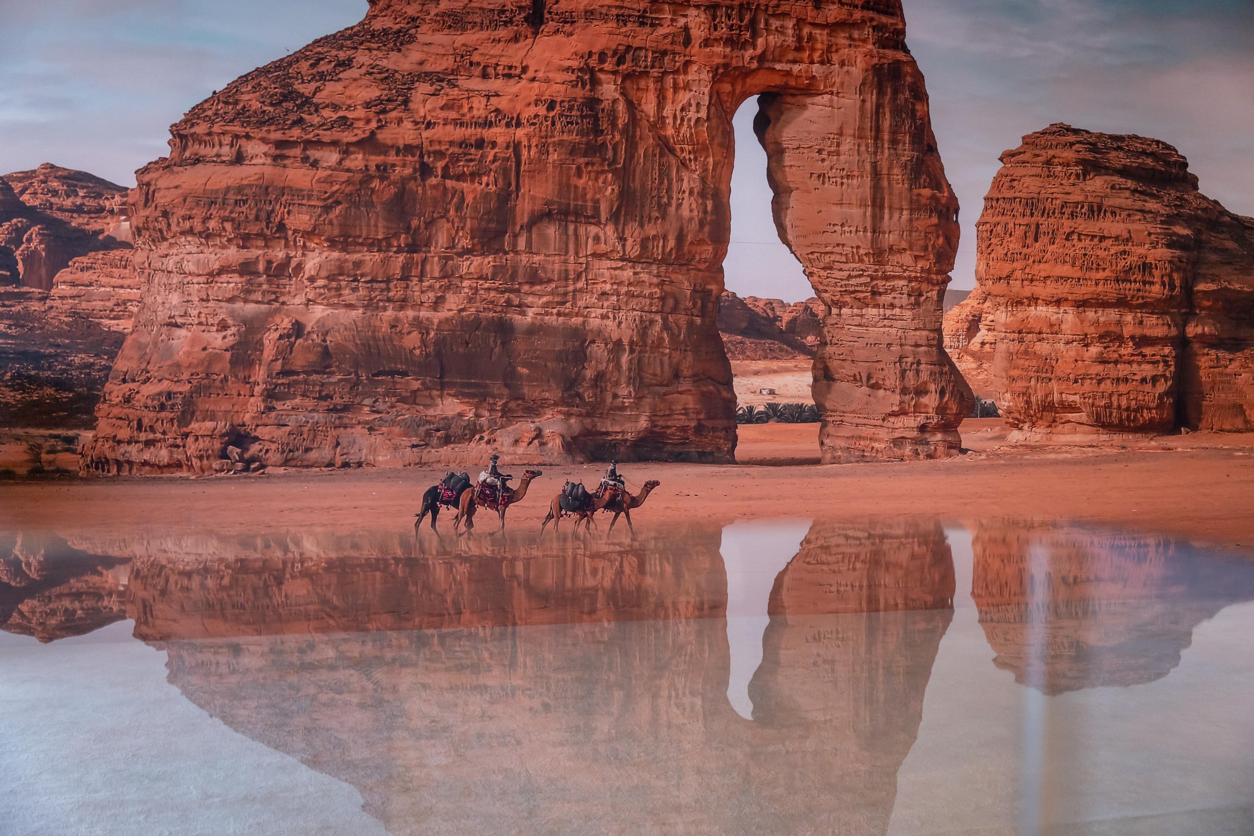 Sandstone outcrop known as Elephant Rock near AlUla